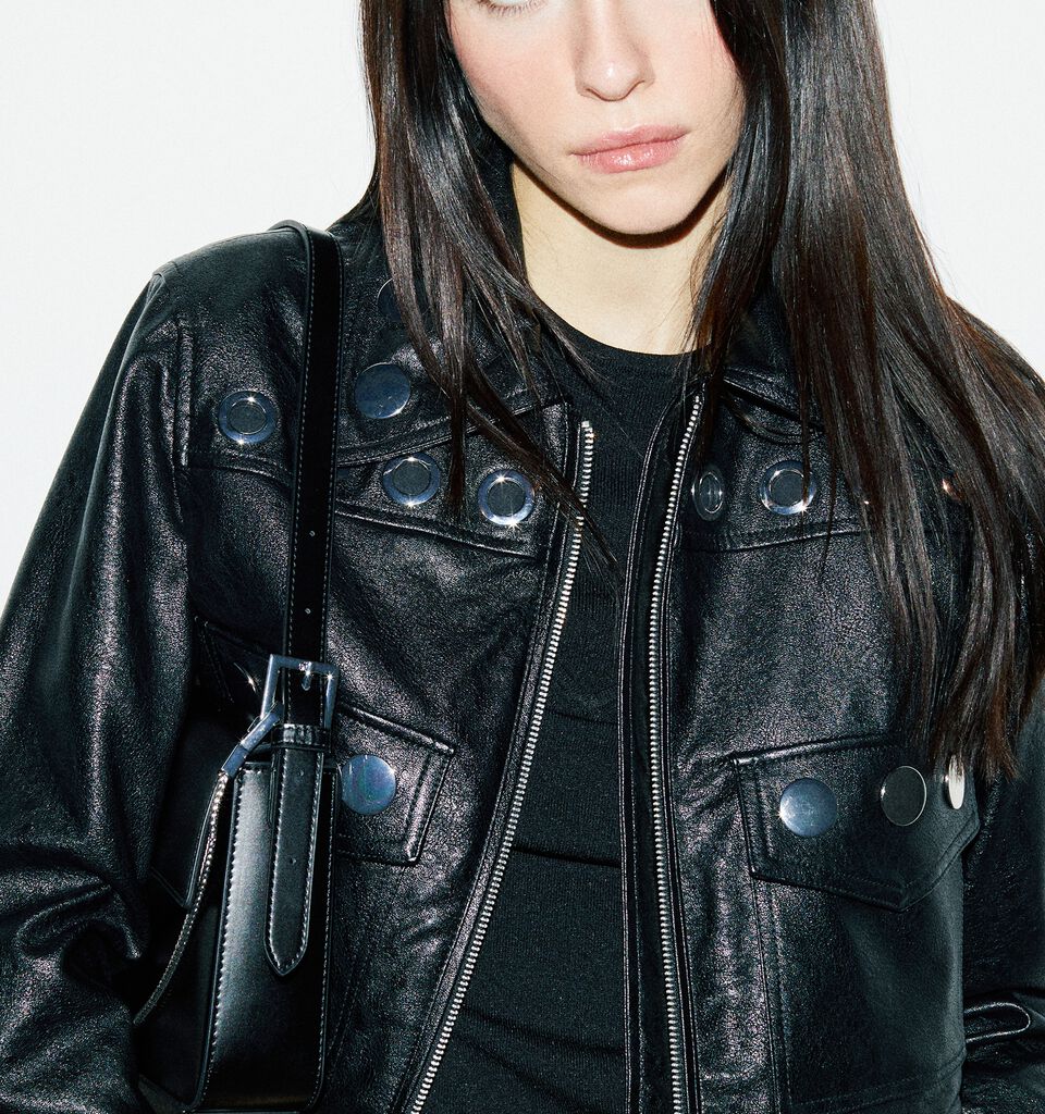 Jacket with eyelets - women's jackets - Black | Sisley image number 7